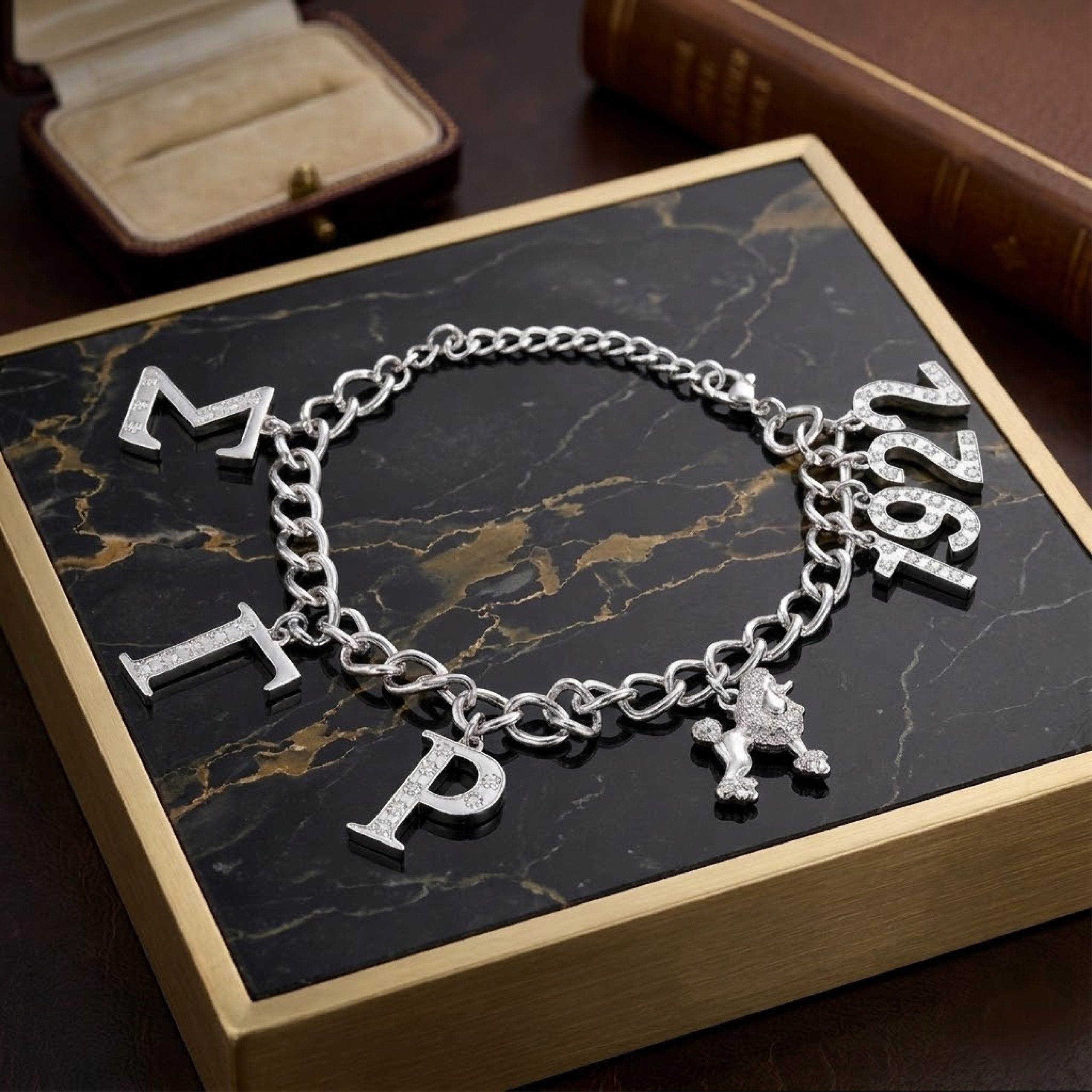 Sigma Gamma Rho Three Letter Charm Bracelet