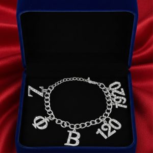 Zeta Phi Beta Silver Charm Bracelet