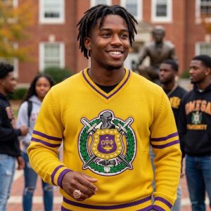 Omega Psi Phi Pullover Cardigan Sweater