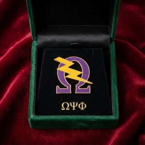 Omega Psi Phi Lapen Pin (Lightning Bolt)