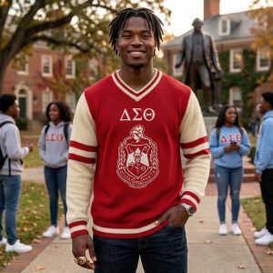 Delta Sigma Theta V-Neck Cardigan Sweater